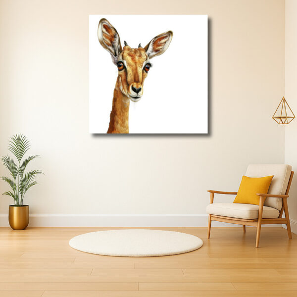 Portret van een nieuwsgierige gazelle