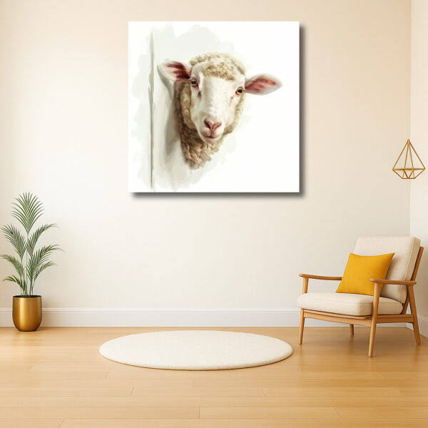 Nieuwsgierige Blik van een Schaap