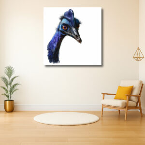 Intrigerend blauw vogelportret
