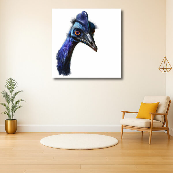 Intrigerend blauw vogelportret