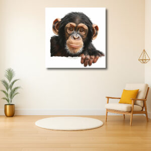Portret van een jonge chimpansee
