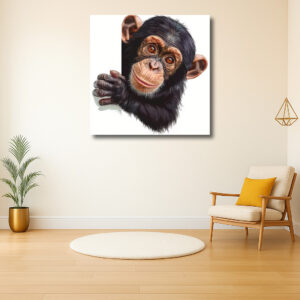 Nieuwsgierige Blik van een Chimpansee