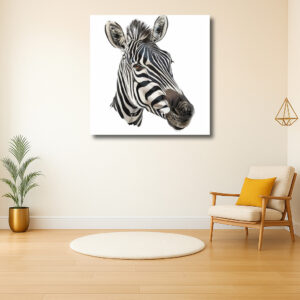 Elegante Zebra Portret Illustratie