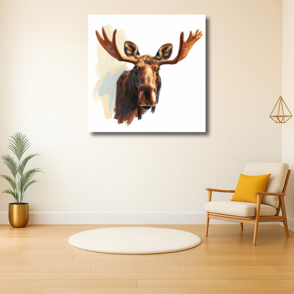 Majestueuze eland portret met kleurrijke achtergrond