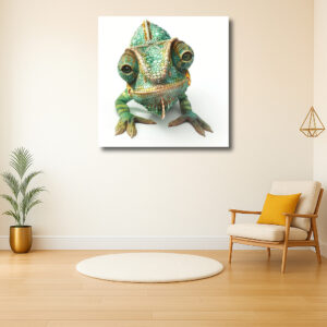 Kleurrijke Chameleon Close-Up