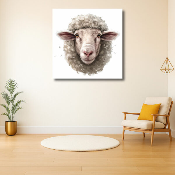 Kijk in de ogen van een schattig schaap