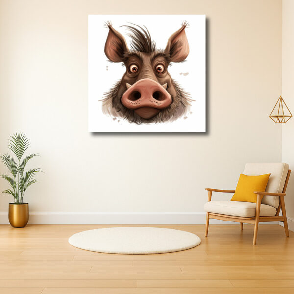 Vrolijke Wildzwijn Portret