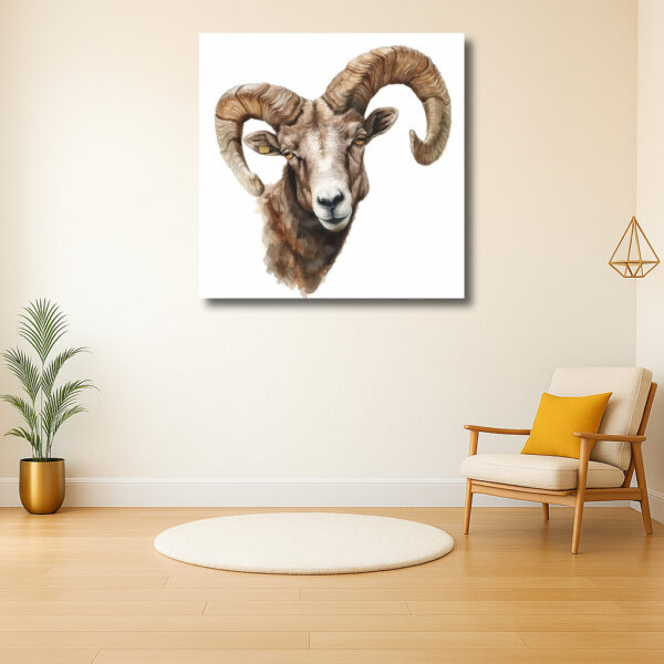 Indrukwekkende hoorns van de ram