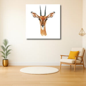 Portret van een gazelle met indrukwekkende hoorns