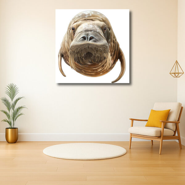 Gedetailleerde blik van een walrus