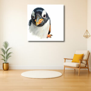 Vrolijke Pinguïn met Warme Kleuren