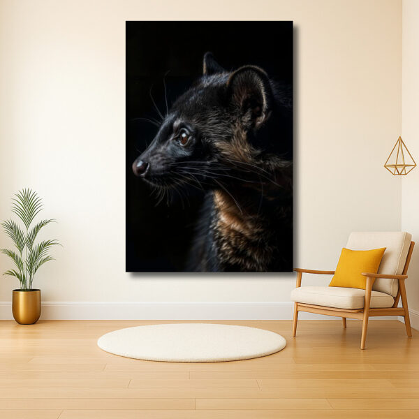 Intrigerende blik van een civet