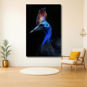 Majestueuze blauwe loopvogelportret