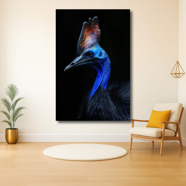 Majestueuze blauwe loopvogelportret