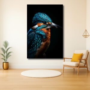 Portret van een kleurrijke ijsvogel