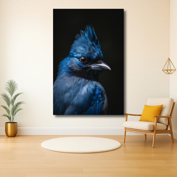 In Detail: Elegante Blauwe Vogel