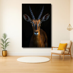 Stille Gelukkig Gazelle Onder Sterren
