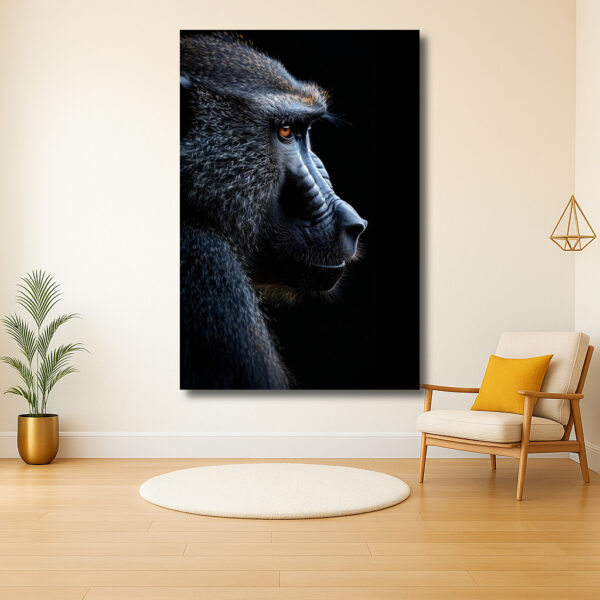 Portret van een introspectieve baviaan