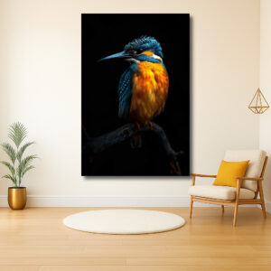 Sierlijke IJsvogel op Een Tak