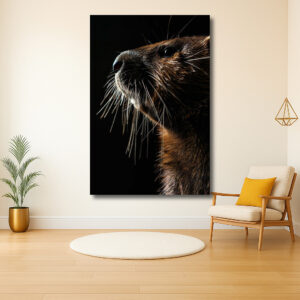 Majestueuze bever in het donker