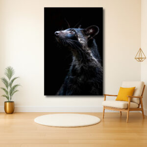 Elegante nevelige portret van een civet