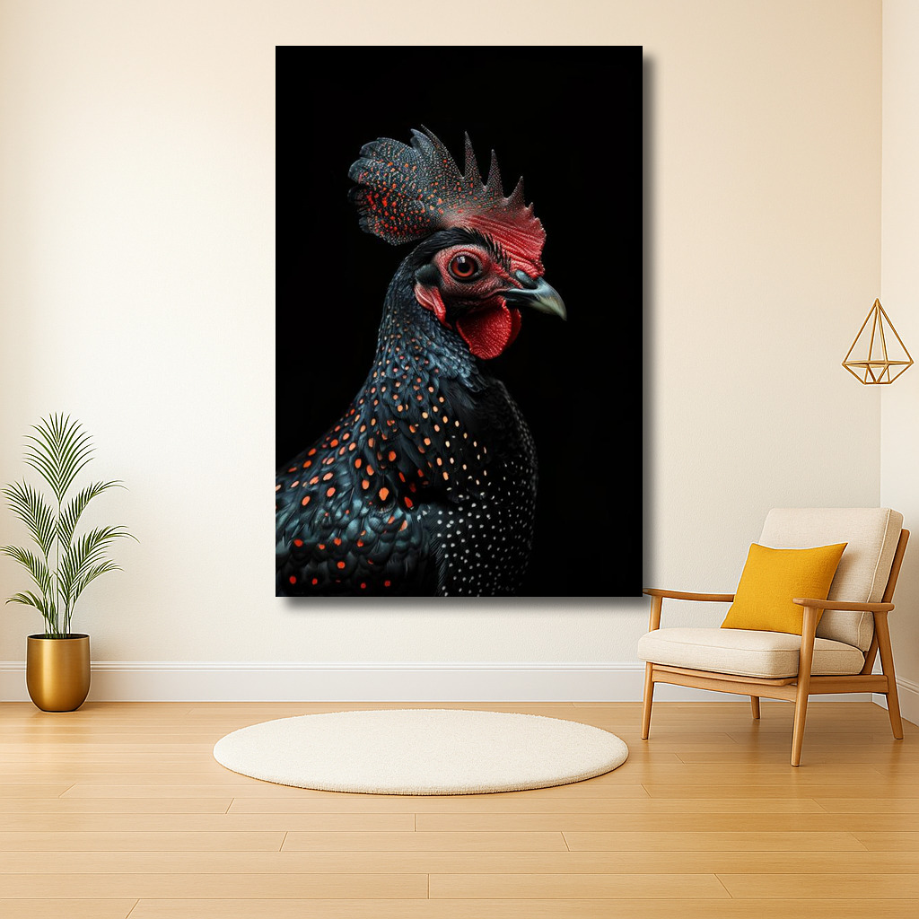 Majestueuze Kippenportret met Diepe Kleuren