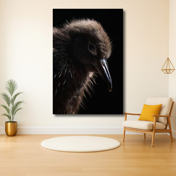 Donkere elegantie van een vogelportret