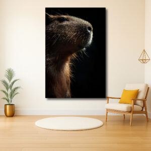 Majestueus profiel van een capibara