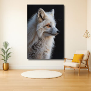 Majestueuze Witte Vos in Profile