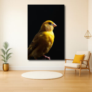 Helder Gele Vogel in het Donker