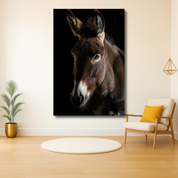 Donker portret van een ezel