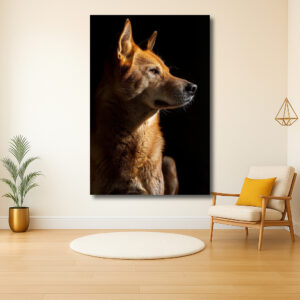 Majestueuze zijde van een hond