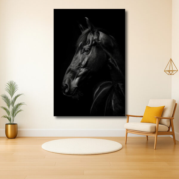 Zijdeachtig silhouet van een paard