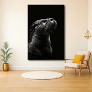 Prachtige Detailing van Een Otter in het Licht