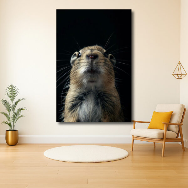 Portret van een nieuwsgierige knager