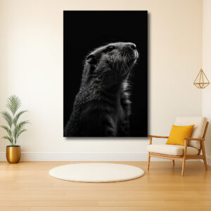 Siluet van een Marmot in Monochroom