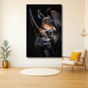 Stoere Neushoorn in Close-up