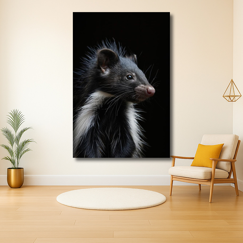 Portret van een gracieus dier in het duister