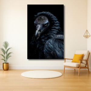 Intense Blik van de Nachtelijke Vogel
