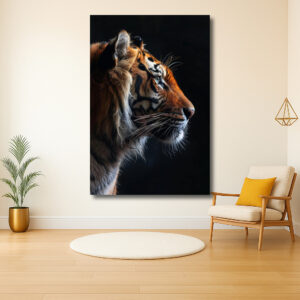Majestueuze tijger in profiel