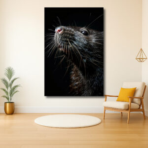 Portret van een nieuwsgierige rat