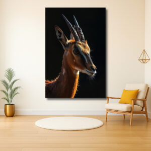 Portret van een gazelle in avondlicht