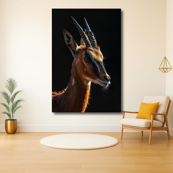 Portret van een gazelle in avondlicht
