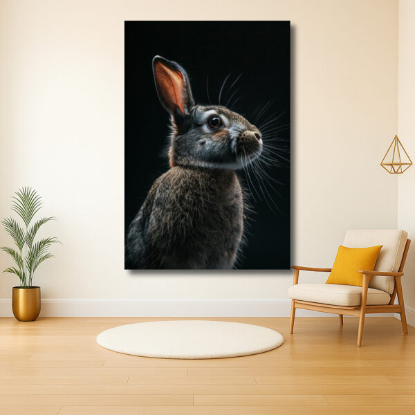 Gedetailleerd portret van een konijn