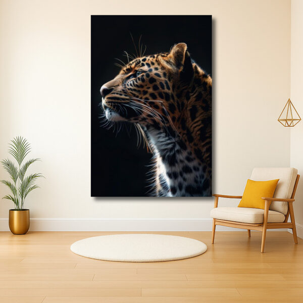 Majestueuze panter in profiel