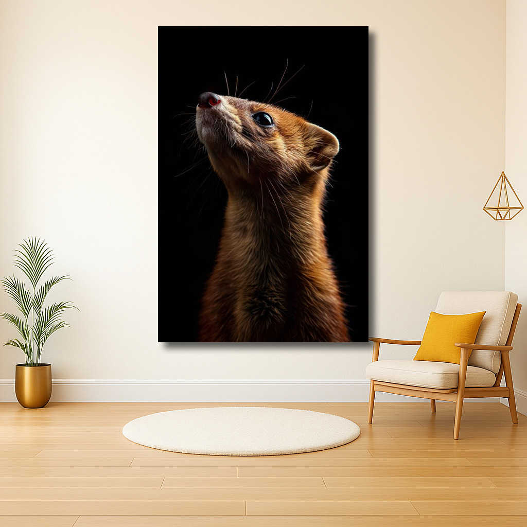 Portret van een nieuwsgierige mangoest