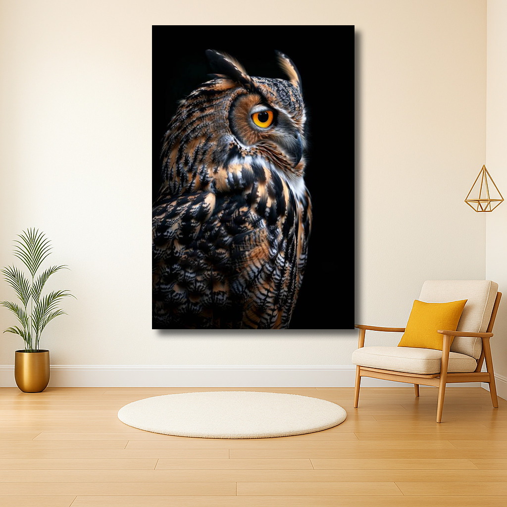 Majestueuze Uil in het Donker