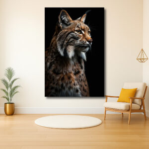 Majestueuze Lynx in het Donker