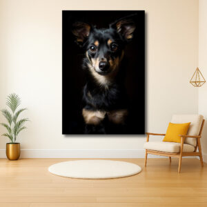 Portret van een zachtaardige hond