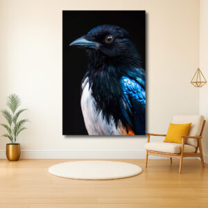 Majestueuze Zwarte Vogel in Detail